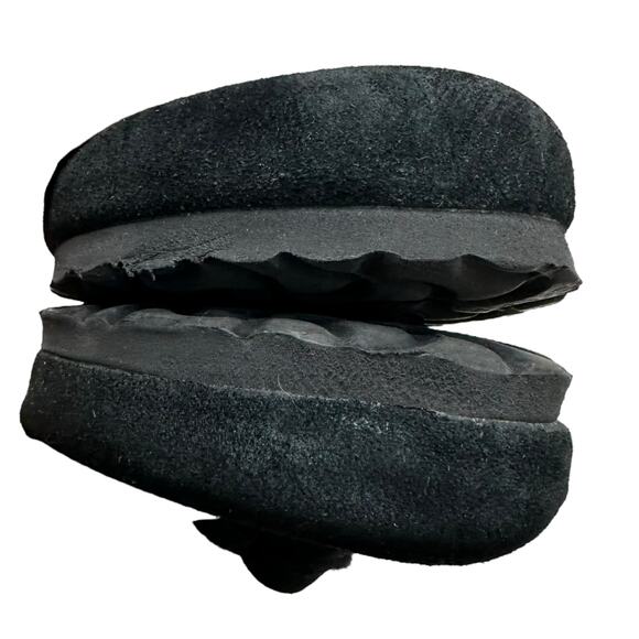 BIRKENSTOCK Black Shearling Lined Slippers Boston Clog Women's Size 6 - Picture 10 of 11